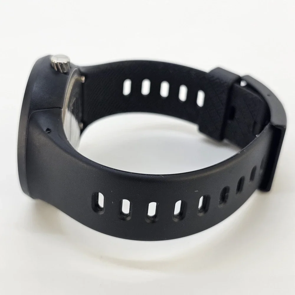 Puma Slick Men's Watch 45MM Black Dial Date Black Plastic Bands New Battery